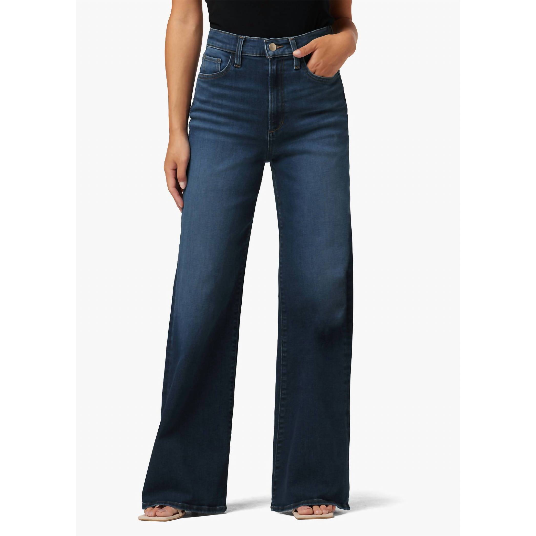 New Joe's Jeans Mia Petite High Rise Wide Leg Jeans In Exhale